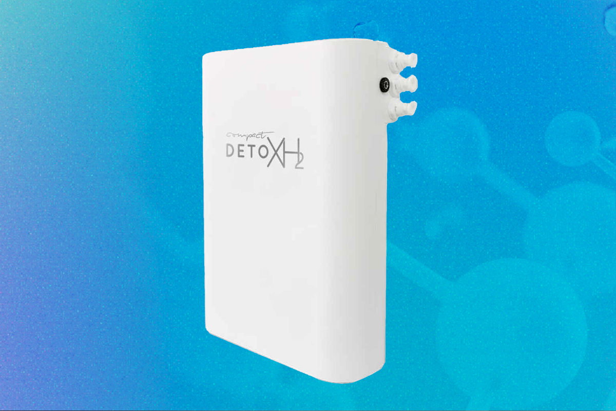 equipo de hidrogenación ultracompacto que transforma el agua purificada en agua hidrogenada con alto poder antioxidante.